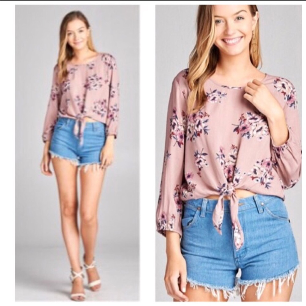 Couture Gypsy Floral Tie Front Top!